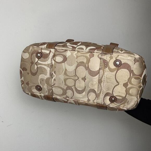 Vintage Y2K Coach Signature Canvas Tote Shoulder Bag - Picture 4 of 6